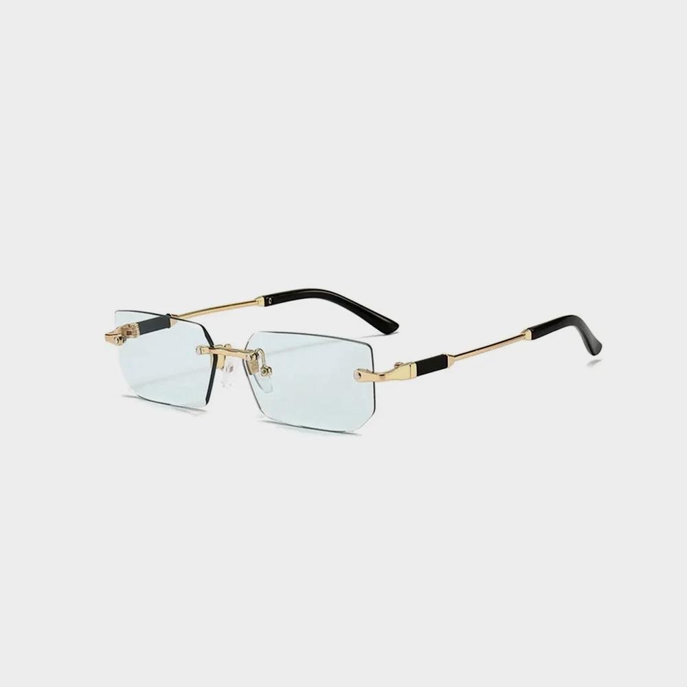 Rimless Sunglasses Rectangle Fashion Popular Women Men – Image 6
